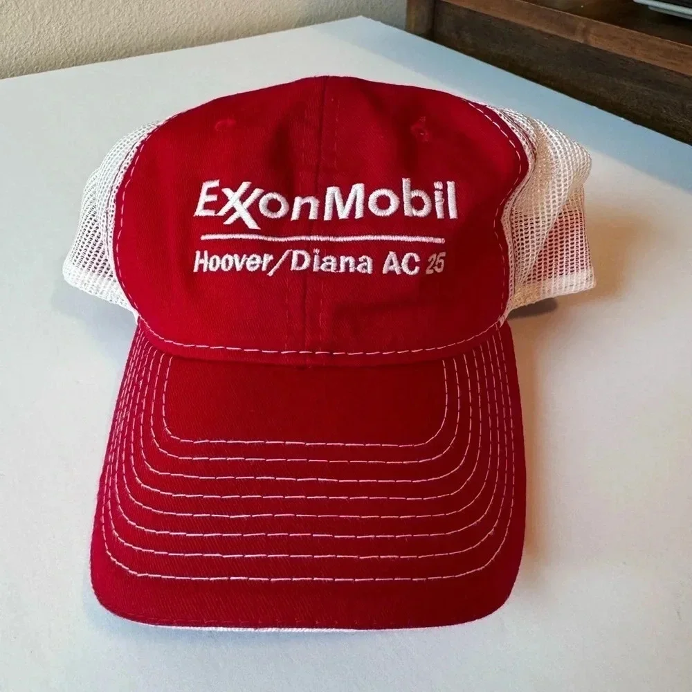 ExxonMobil hat - red and white, OSFM